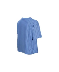 New Era Women's Light Blue Colorado Rockies City Connect Throwback Meshback Pinstripe Boxy T-Shirt