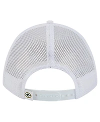 New Era Men's White Green Bay Packers Nfl 9FORTY A-Frame M-Crown Adjustable Trucker Hat