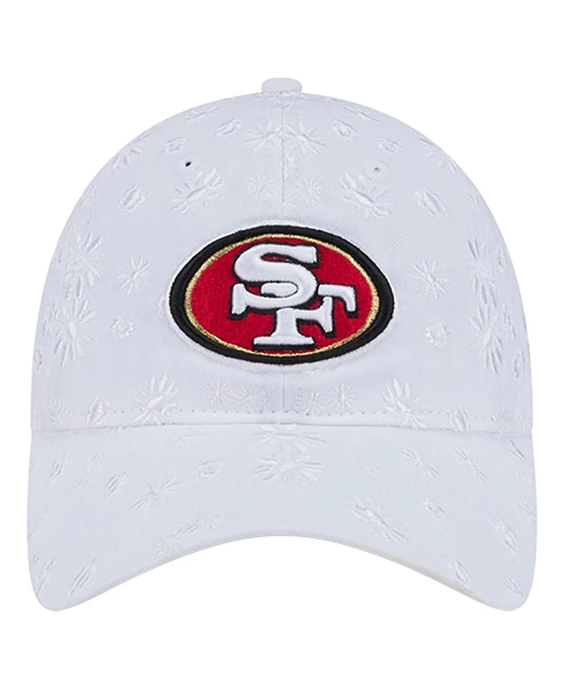 New Era Women's White San Francisco 49ers Floral 9TWENTY Adjustable Hat