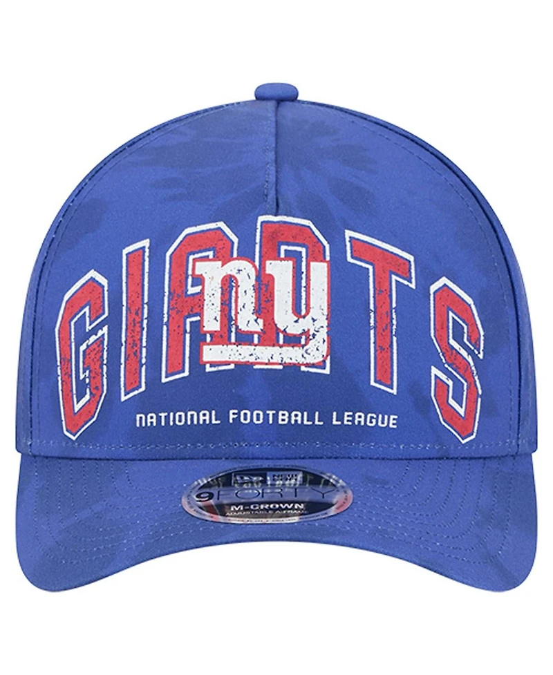 New Era Men's Royal New York Giants Tie Dye Fade 9Forty M-Crown A-Frame Adjustable Hat