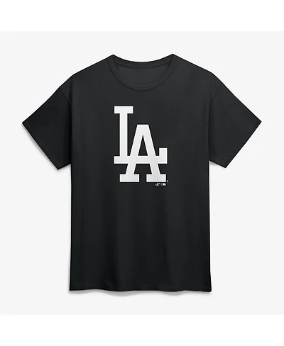 Logo Athletic Men's Black Los Angeles Dodgers T-Shirt