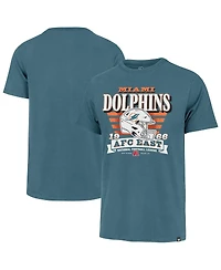 '47 Brand Men's Aqua Miami Dolphins Stripe Splash Franklin Throwback T-Shirt