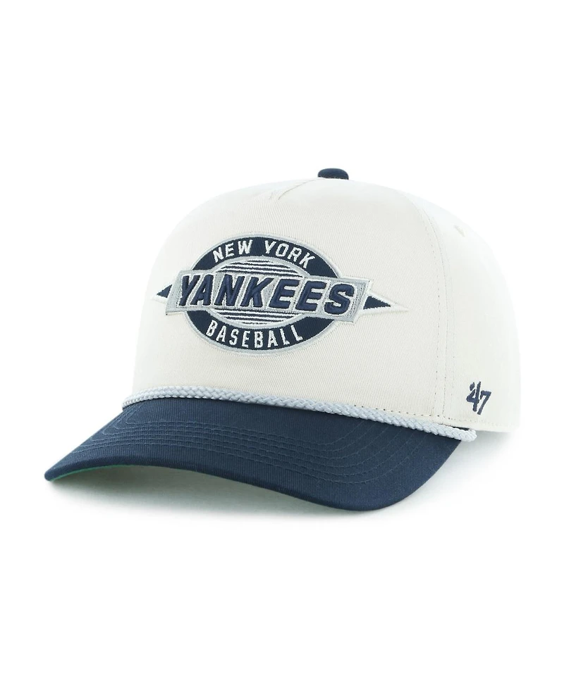 '47 Brand Men's Natural/Navy New York Yankees Frame Out Hitch Adjustable Hat