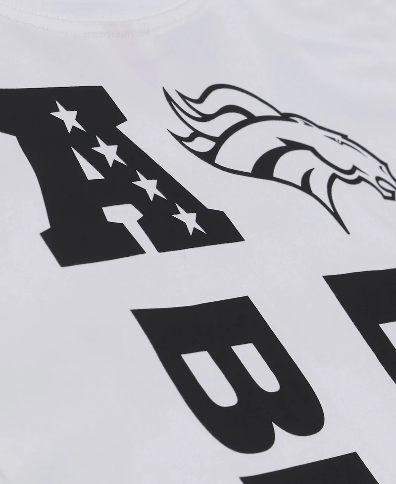 Mitchell & Ness Men's White Denver Broncos Monochrome T-Shirt