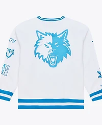 Mitchell & Ness Men's White Minnesota Timberwolves Arctic Fleece Sweatshirt
