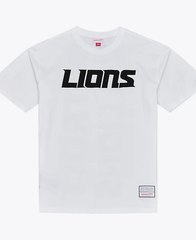 Mitchell & Ness Men's White Detroit Lions Monochrome T-Shirt