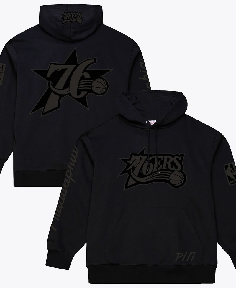 Mitchell & Ness Men's Black Philadelphia 76ers Phantom Fleece Hoodie