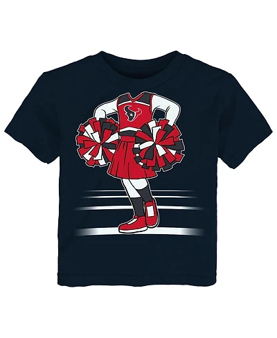 Outerstuff Girls Toddler Navy Houston Texans Game Fit T-Shirt