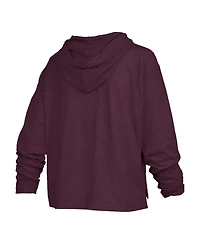 Pressbox Women's Maroon Arizona State Sun Devils Nelson Arch Over Logo Long Sleeve Hooded Slub T-Shirt
