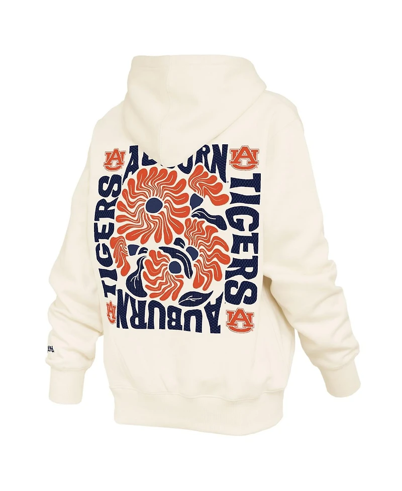Pressbox Women's Cream Auburn Tigers Elena Janise Hoodie