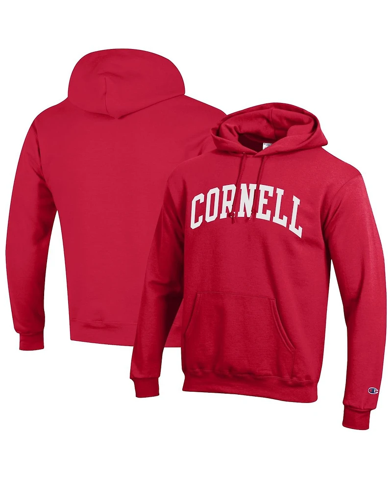 Champion Men's Red Cornell Big Basic Arch Fleece Pullover Hoodie