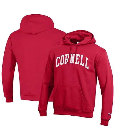 Champion Men's Red Cornell Big Basic Arch Fleece Pullover Hoodie