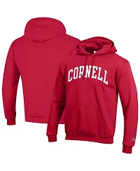 Champion Men's Red Cornell Big Basic Arch Fleece Pullover Hoodie
