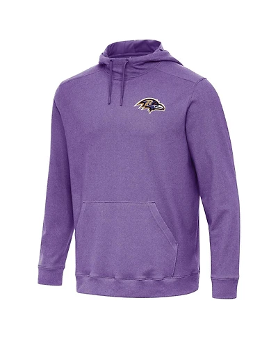 Antigua Men's Heather Purple Baltimore Ravens Cloud Pullover Hoodie