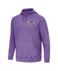 Antigua Men's Heather Purple Baltimore Ravens Cloud Pullover Hoodie