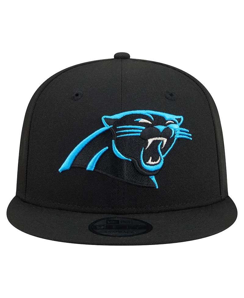 New Era Men's Black Carolina Panthers 9FIFTY Snapback Hat