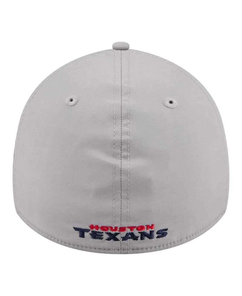 New Era Men's Gray Houston Texans Perforated 39THIRTY Flex Hat