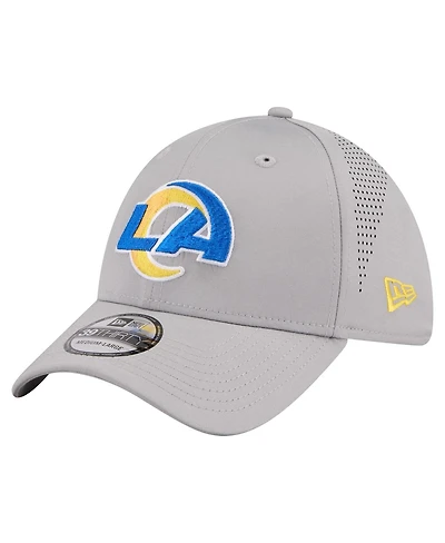 New Era Men's Gray Los Angeles Rams Perforated 39THIRTY Flex Hat