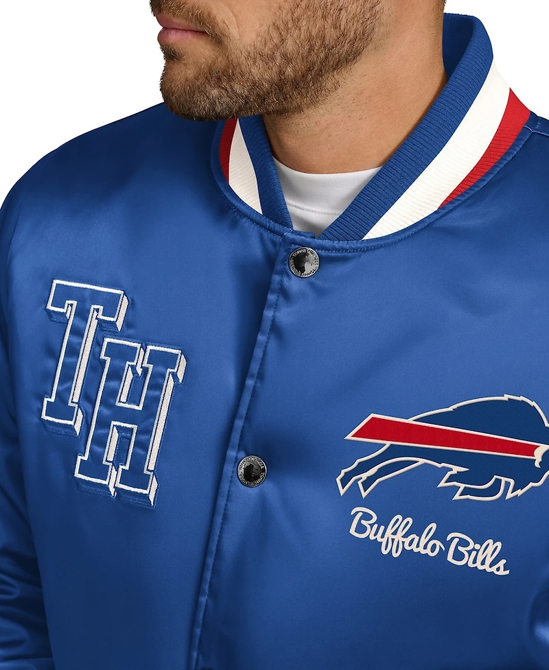 Tommy Hilfiger Men's Royal Buffalo Bills Dante Full-Snap Satin Jacket