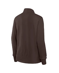 Logo Athletic Women's Brown Cleveland Browns Velocity Quarter-Zip Jacket