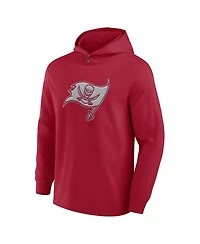 Fanatics Men's Red Tampa Bay Buccaneers Elements Blaze Tri-Blend Long Sleeve Hoodie T-Shirt