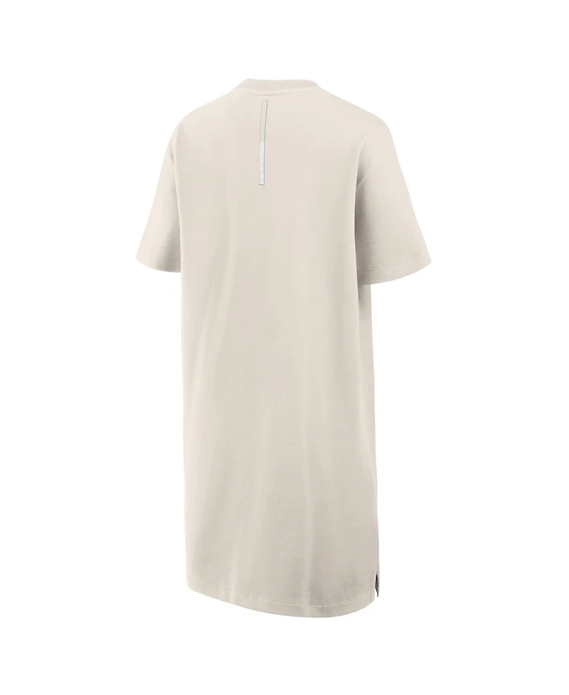 Fanatics Women's Cream Philadelphia 76ers Elements Go Tri-Blend T-Shirt Dress