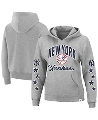 '47 Brand Women's Heather Gray New York Yankees Plus Starry Eye Hoodie