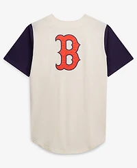 Fanatics Men's Cream Boston Red Sox Big Tall Full-Button Jersey