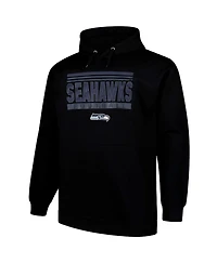 Fanatics Men's Black Seattle Seahawks Big Tall Pop Pullover Hoodie