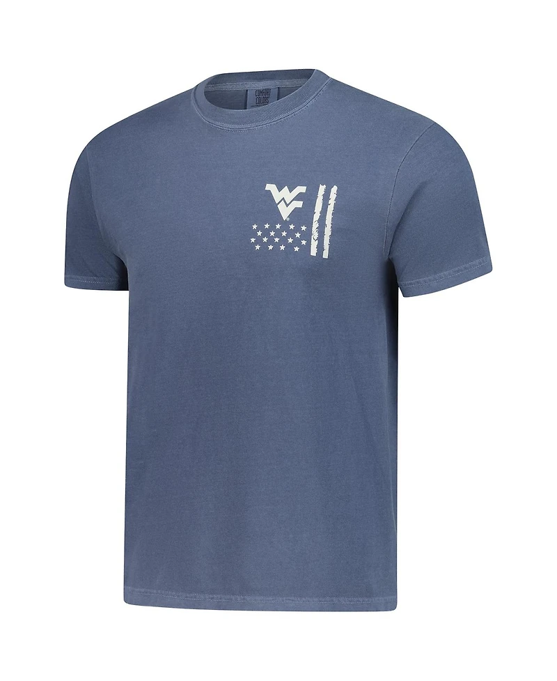 Image One Men's Navy West Virginia Mountaineers Comfort Colors Oht Camo Overlay T-Shirt