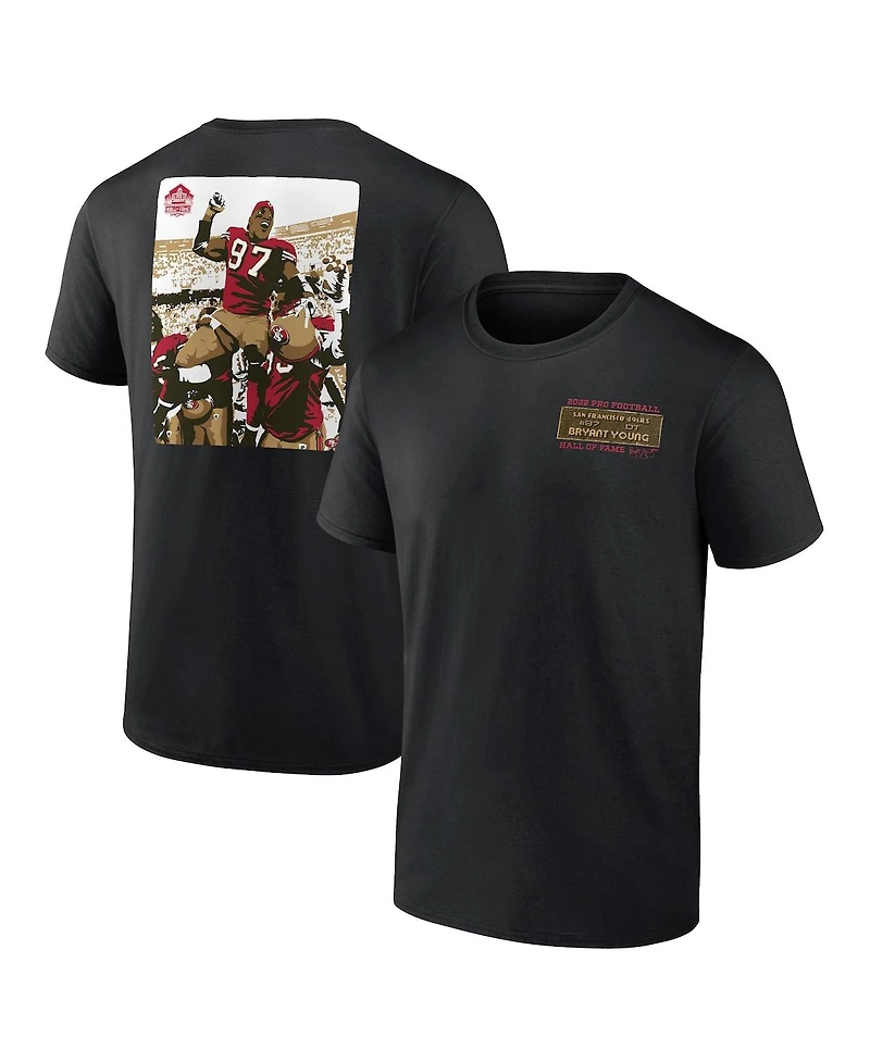 Fanatics Mto Label Men's Bryant Young Black San Francisco 49ers Hall of Fame T-Shirt