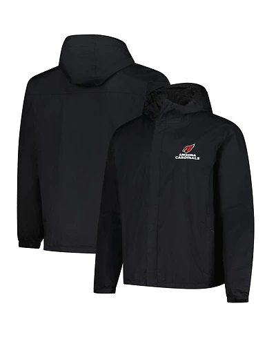 Dunbrooke Men's Black Arizona Cardinals Tropic Waterproof Packable Full-Zip Hoodie Jacket