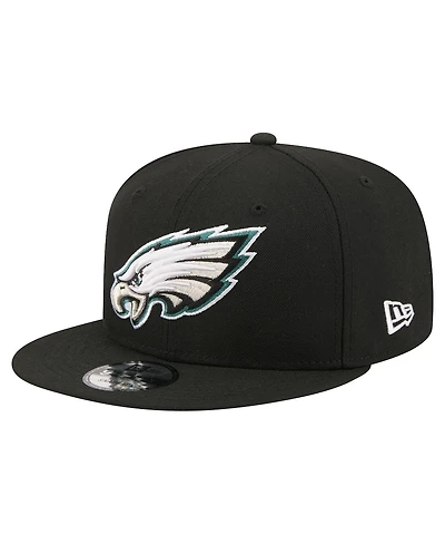 New Era Men's Black Philadelphia Eagles 9FIFTY Snapback Hat