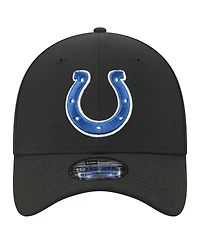 New Era Men's Black Indianapolis Colts Core Team 39THIRTY Flex Hat