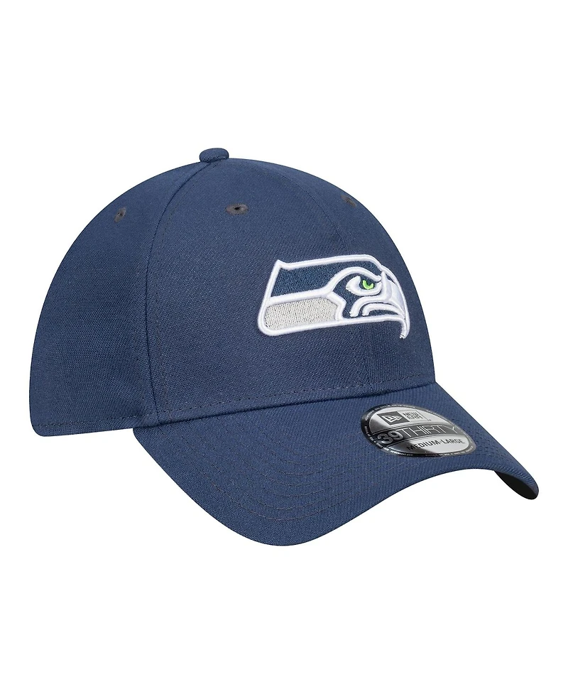 New Era Men's College Navy Seattle Seahawks Core Team 39THIRTY Flex Hat