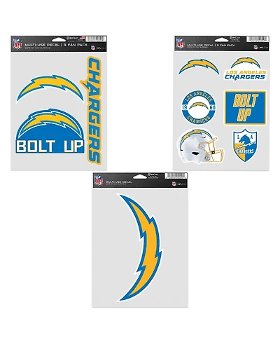 Wincraft Los Angeles Chargers Three-Pack Fan Decal Set