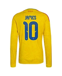 Adidas Men's James Rodriguez Yellow Colombia National Team 2026 Home Replica Long Sleeve Jersey