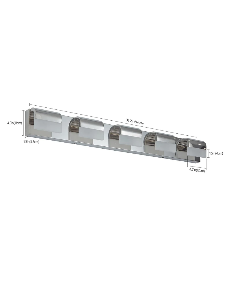 Busdays 5 Light Led Modern Bathroom Vanity Lighting Over Mirror Bath Wall Light Fixture