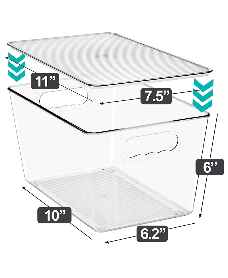 Sorbus Pack Large Stackable Storage Containers with Lids for Kitchen, Pantry