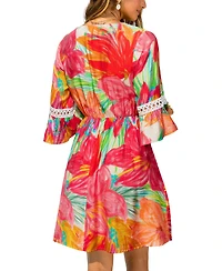 Cupshe Women's Zen Vacay Floral Mini Beach Dress