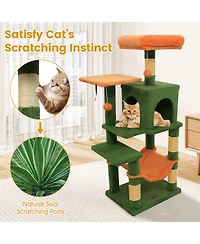 Cozito Multi-Level Cat Tower with 2-Door Condo and Padded Top Perch