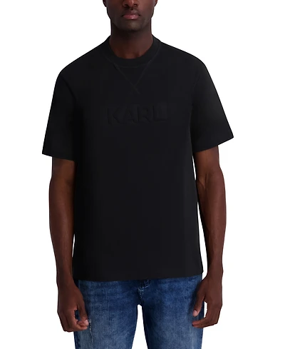 Karl Lagerfeld Paris Men's Embossed Logo Cotton T-Shirt