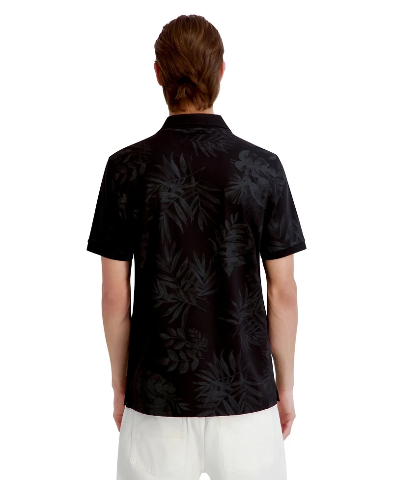 Karl Lagerfeld Paris Men's Polo Collar Pique Shirt