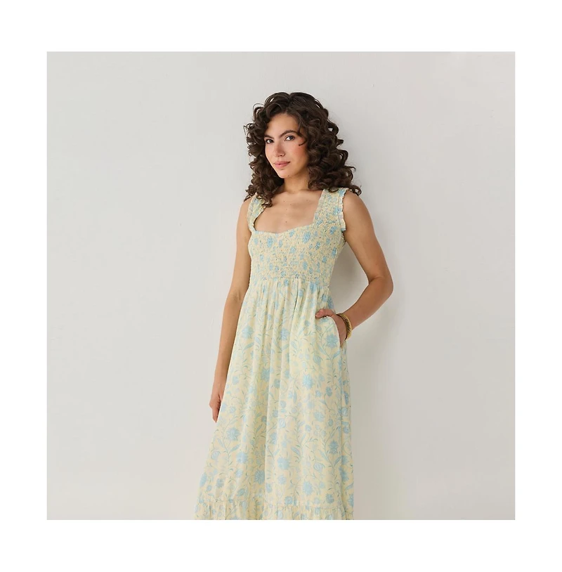 Reistor Women's Smocked Maxi Dress
