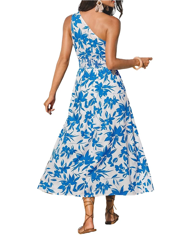 Cupshe Women's Sea Blur Tropical Maxi Beach Dress