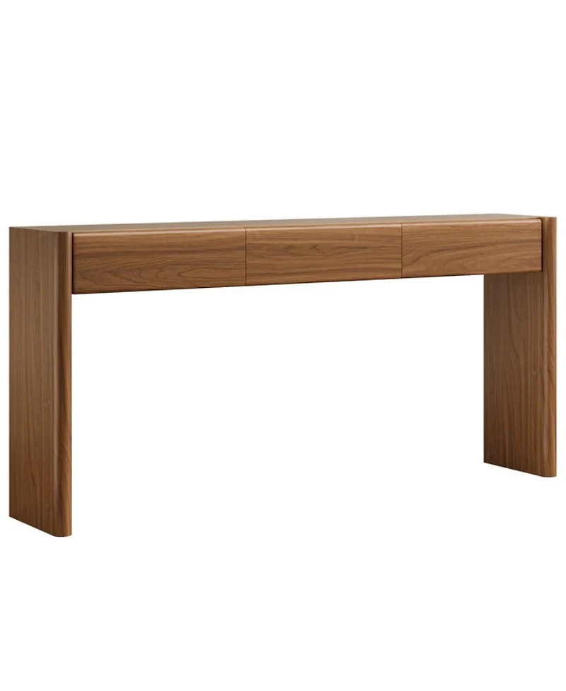 Slickblue Entryway Console Table with 3 Drawers, Wooden Sofa Table