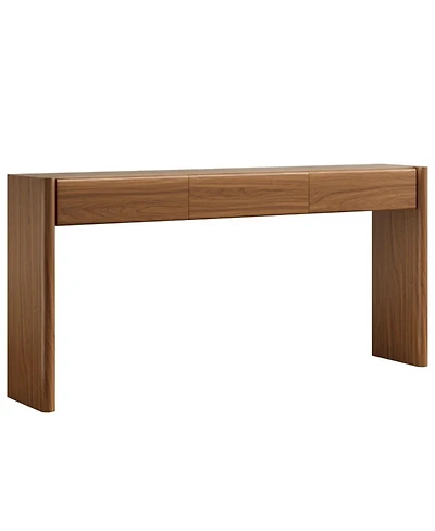 Slickblue Entryway Console Table with 3 Drawers, Wooden Sofa Table