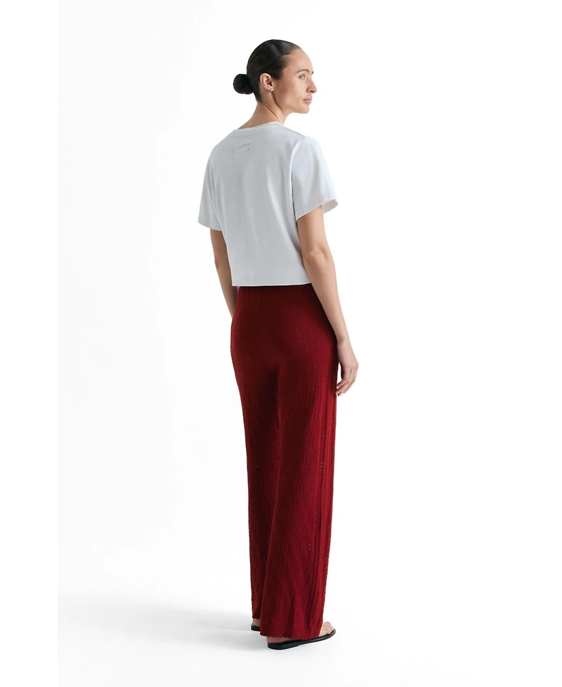 Scalpers Women's Set Pointelle Knit Pant