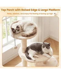 Cozito 36 inch Tall Kitten Tower with Condo and Plush Perch