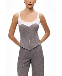 Nocturne Women's Button-Front Tailored Blouse